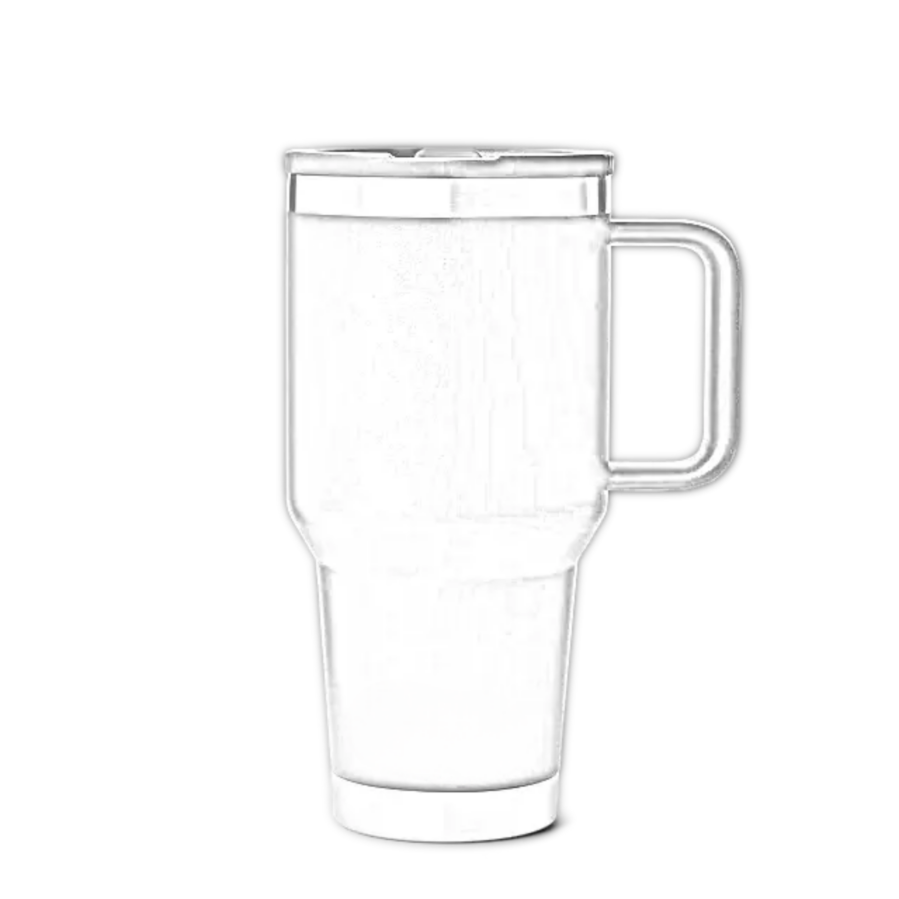 Customizable 30 oz YETI Rambler travel straw mug with engraved design, featuring a sleek stainless steel finish and ergonomic handle.