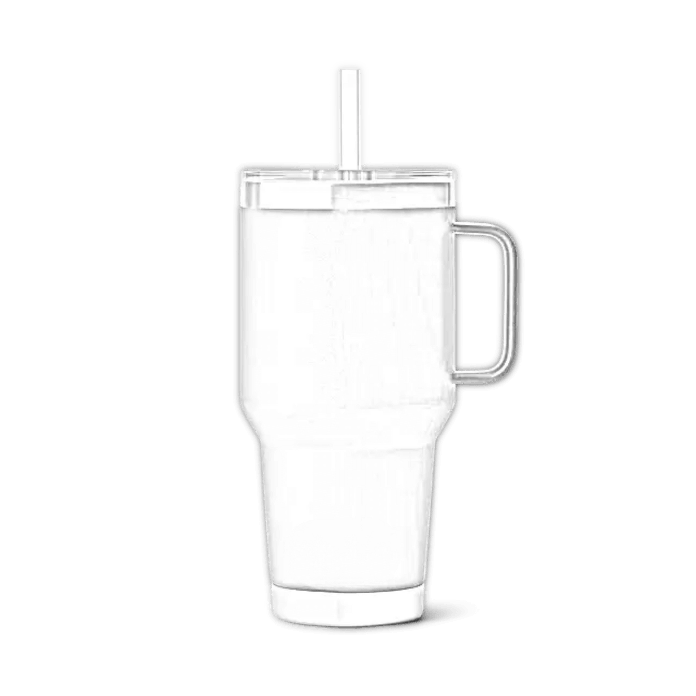 Black YETI Rambler 35 oz straw mug with customizable laser engraving, made by ETCH Laser Engraving.