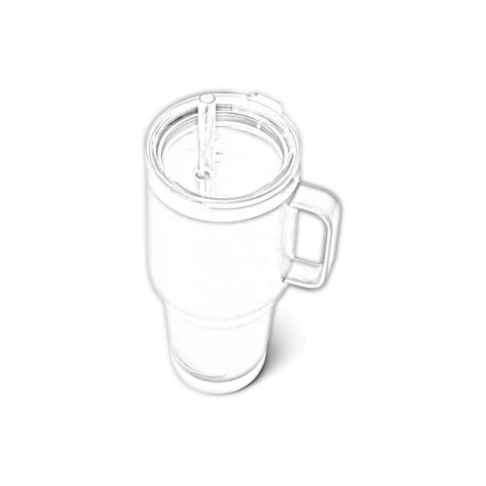 Customisable 35 oz YETI Rambler straw mug in black with laser engraving for personalized design.