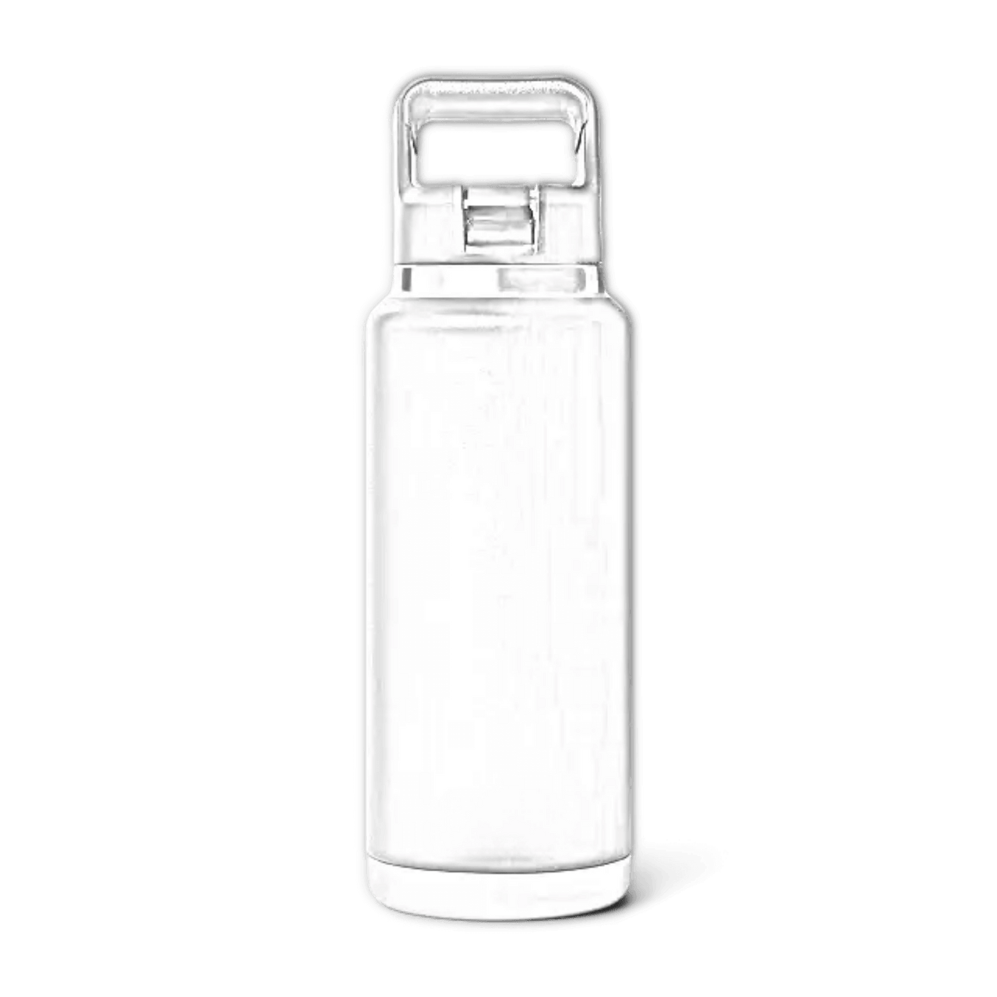 Customisable black YETI Rambler bottle with straw lid, 36 oz (1065 ml), featuring laser-engraved ETCH branding and durable design.