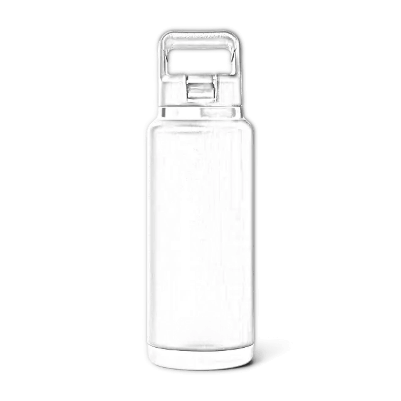 Customizable 36 oz YETI Rambler bottle with straw lid, featuring ETCH Laser Engraving design, shown in pink color.