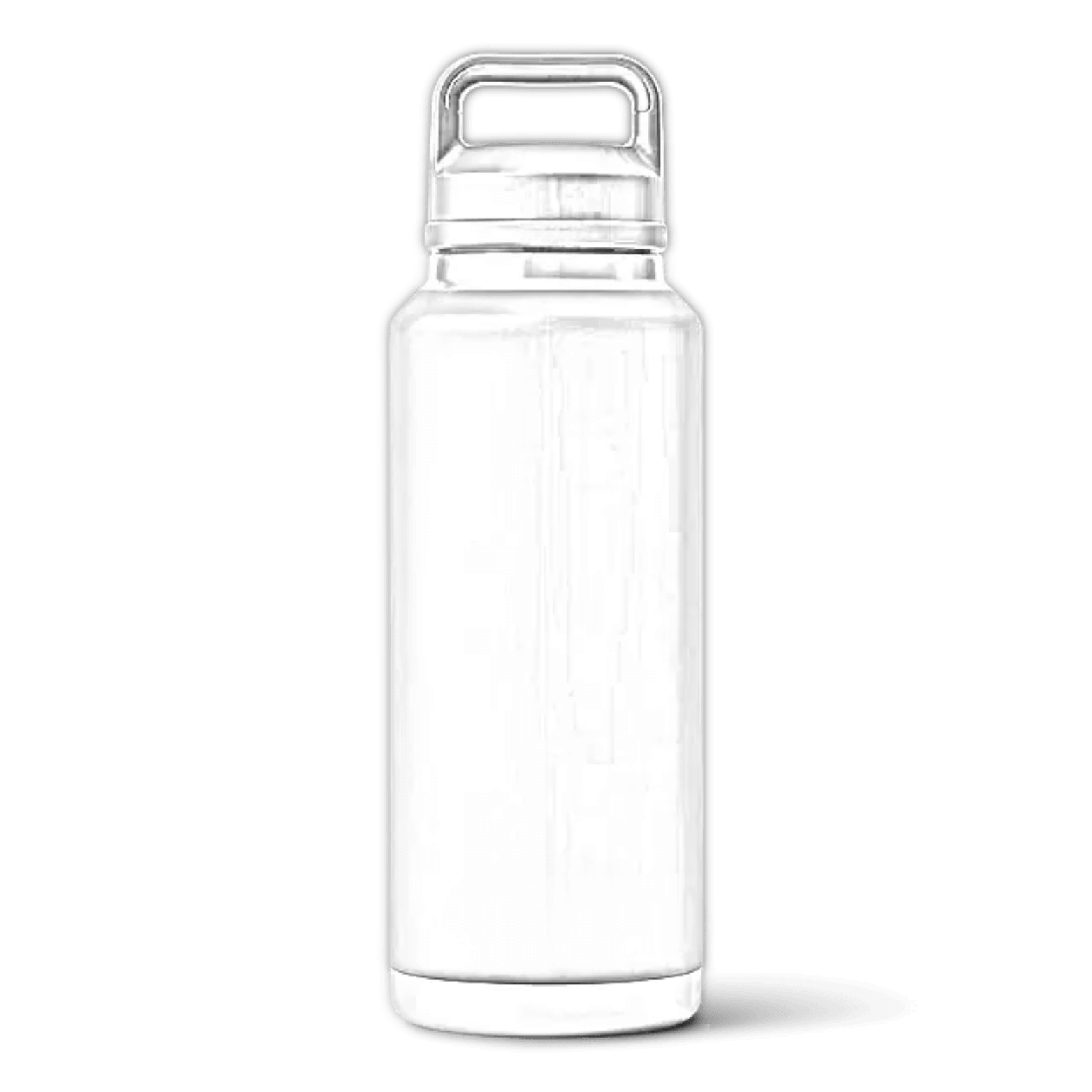 Black YETI Rambler 46 oz water bottle with chug lid featuring custom laser engraving by ETCH.