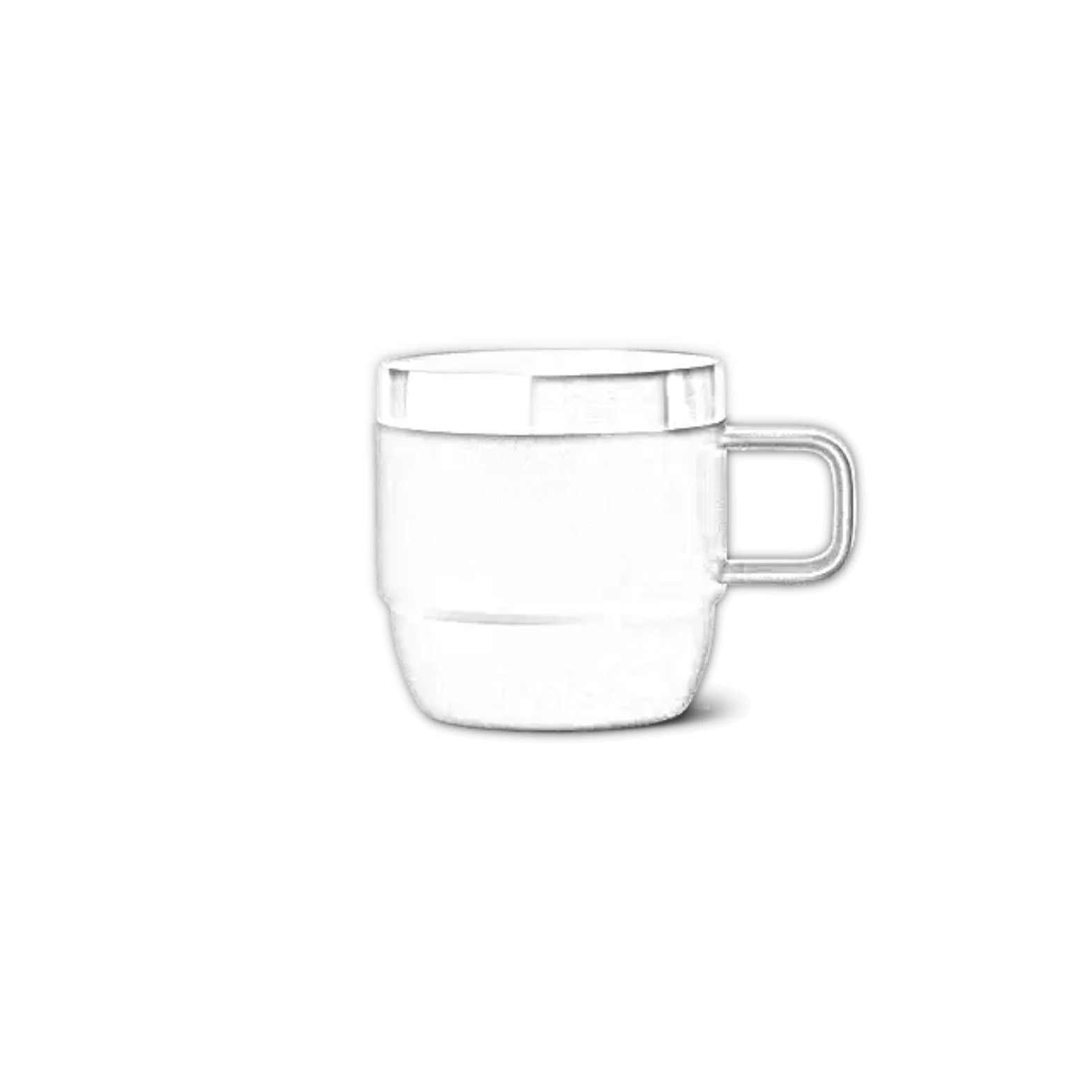 Two black YETI Rambler stackable mugs with Durasip ceramic lining, customisable with laser engraving, 6 oz capacity.