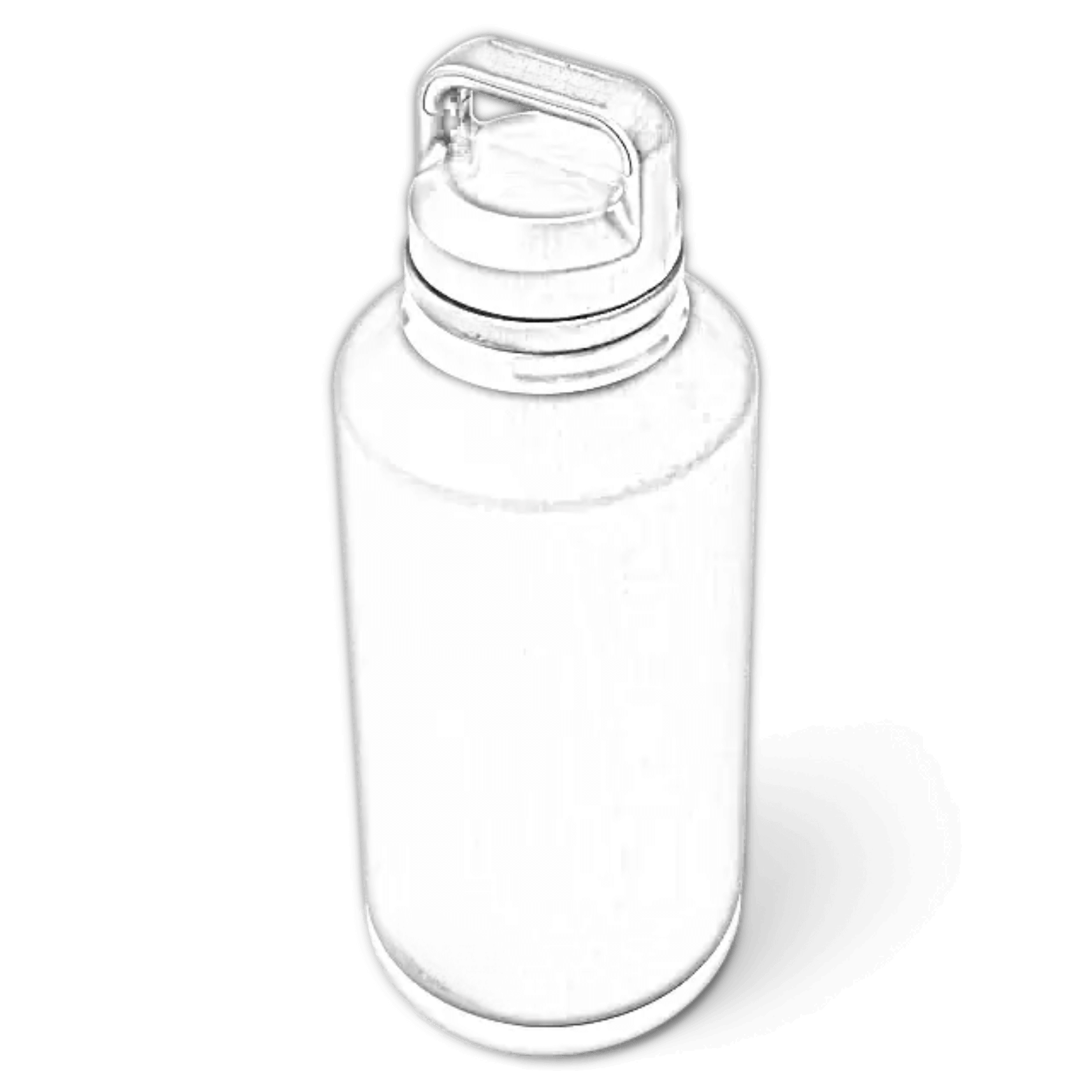 Black YETI Rambler 64 oz bottle with chug lid, custom engraved by ETCH Laser Engraving, showcasing the durable design.