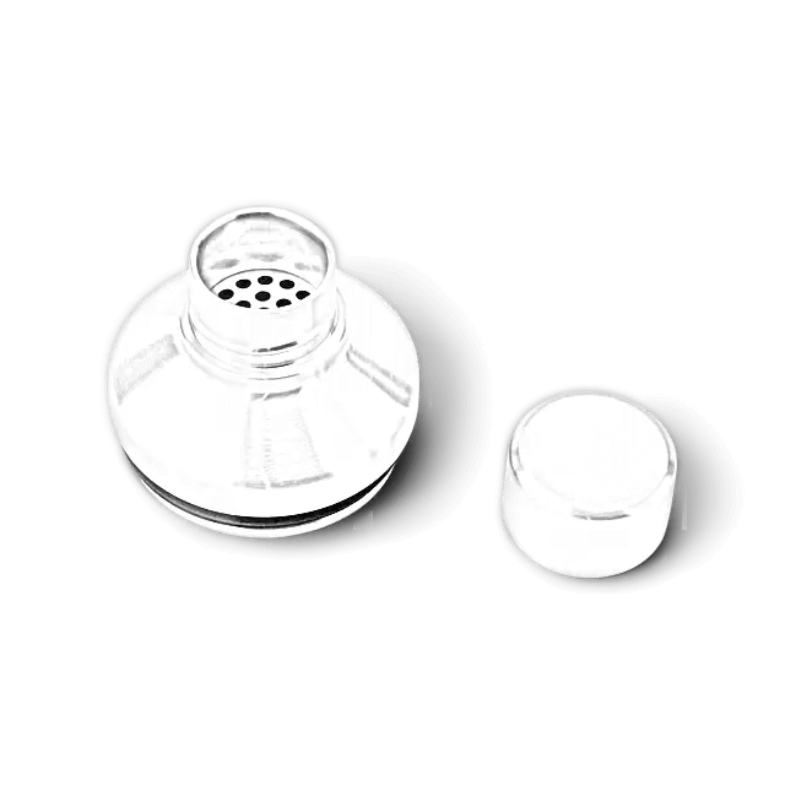 Customizable navy YETI Rambler 20 oz cocktail shaker with laser-engraved ETCH branding and sleek design.