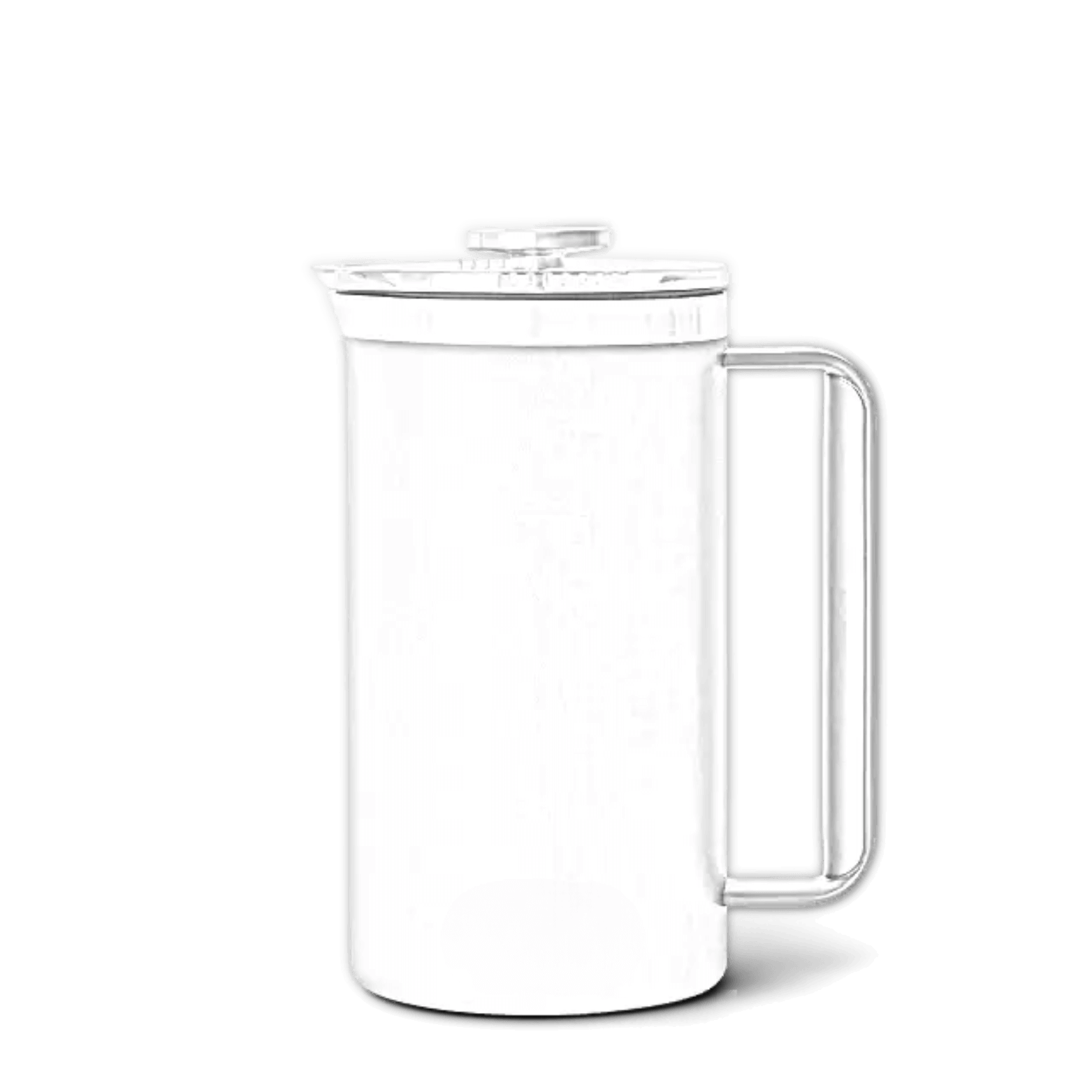 Customisable 34 oz YETI Rambler French Press with navy finish, featuring laser engraving for personalized coffee brewing.