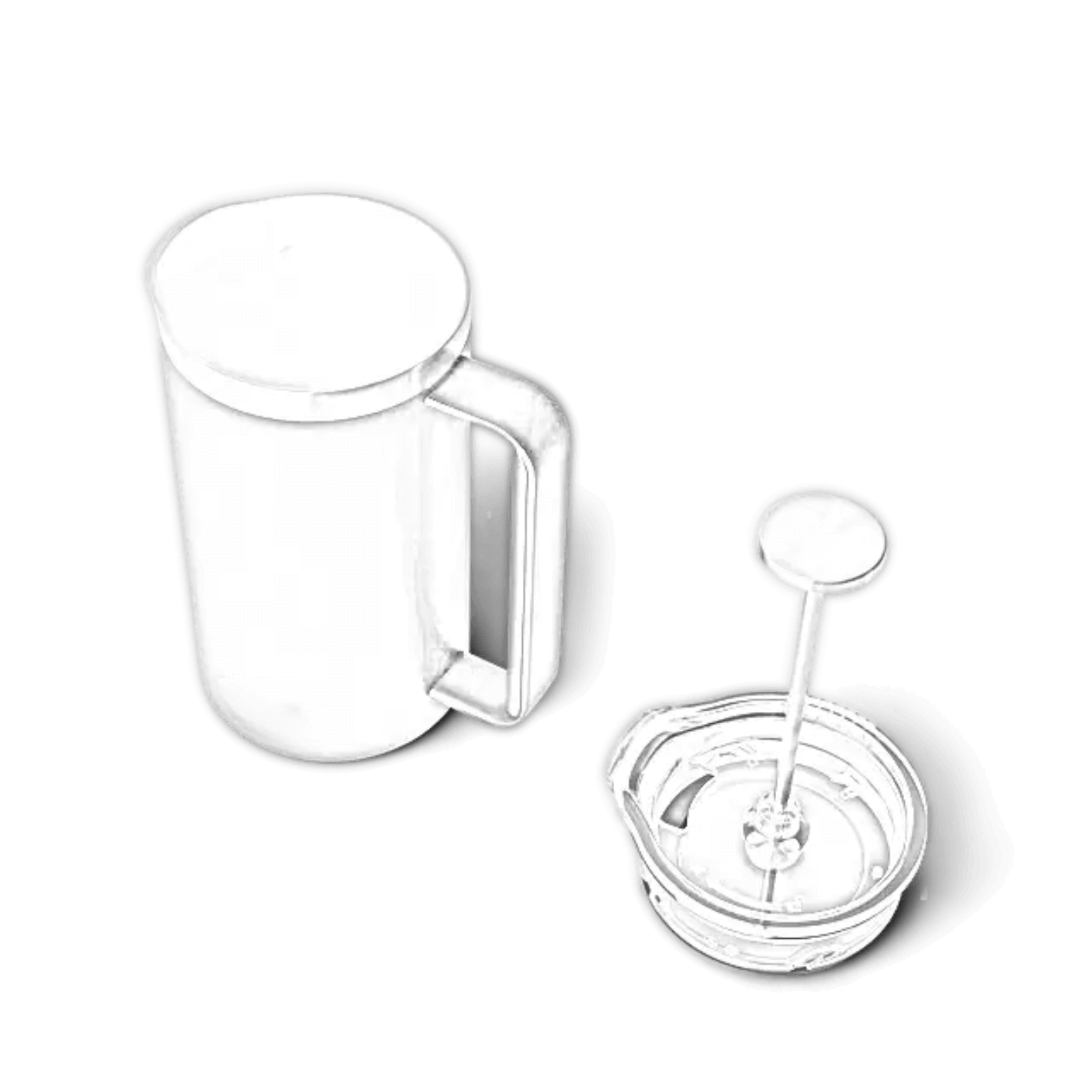 Customizable YETI Rambler 34 oz navy French press with laser-engraved ETCH branding and durable design.