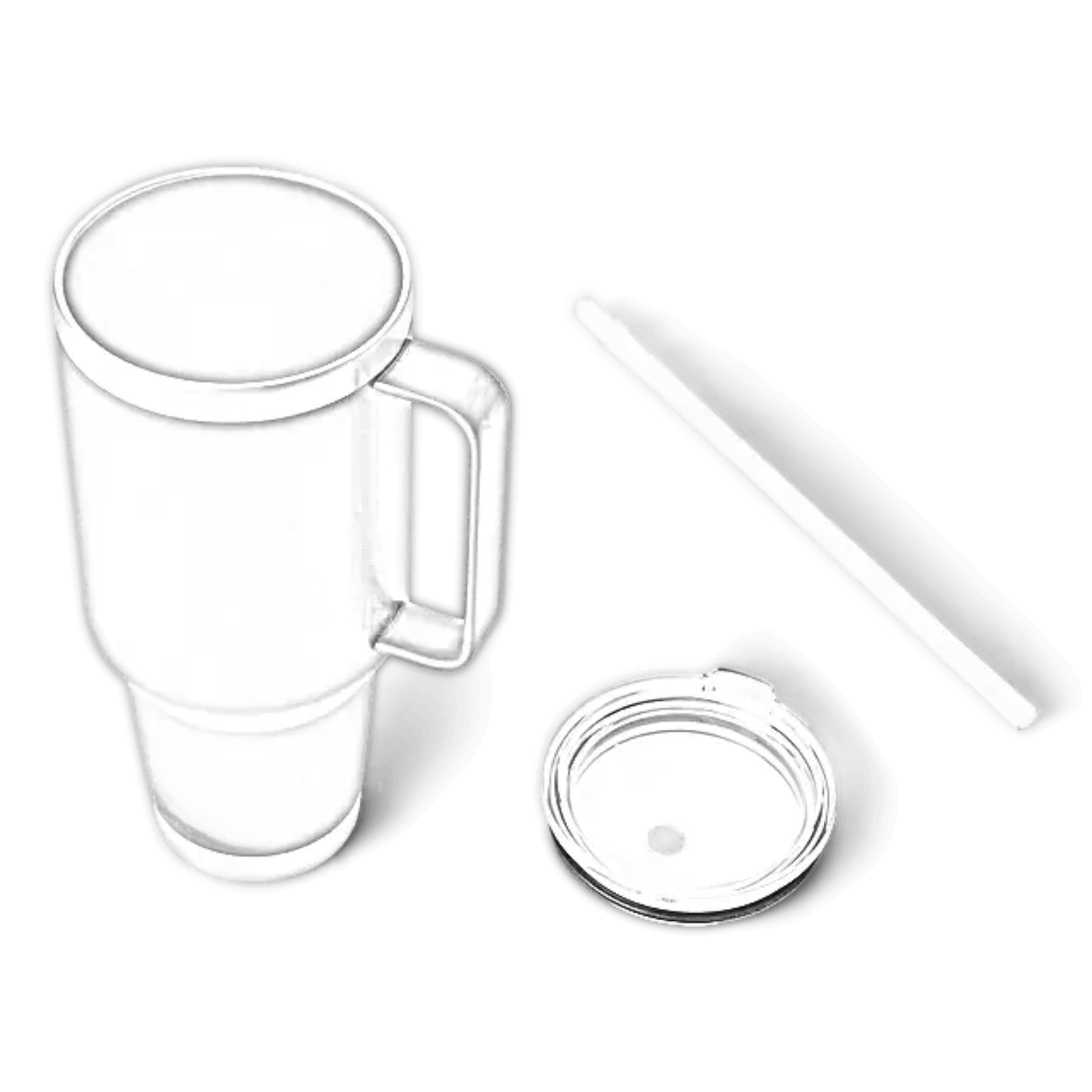 Customisable 42 oz YETI Rambler Straw Mug in navy with laser engraving, featuring a durable stainless steel design.