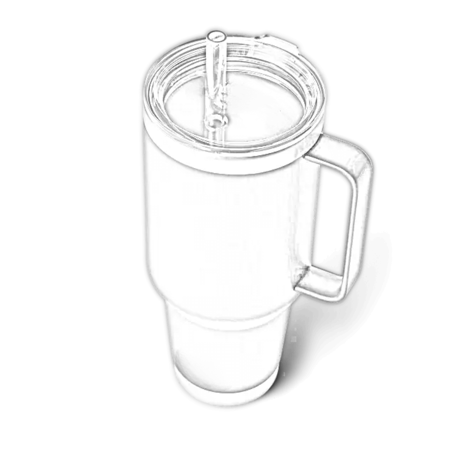 Customisable 42 oz YETI Rambler straw mug in navy with laser engraving, featuring a durable stainless steel design for outdoor use.