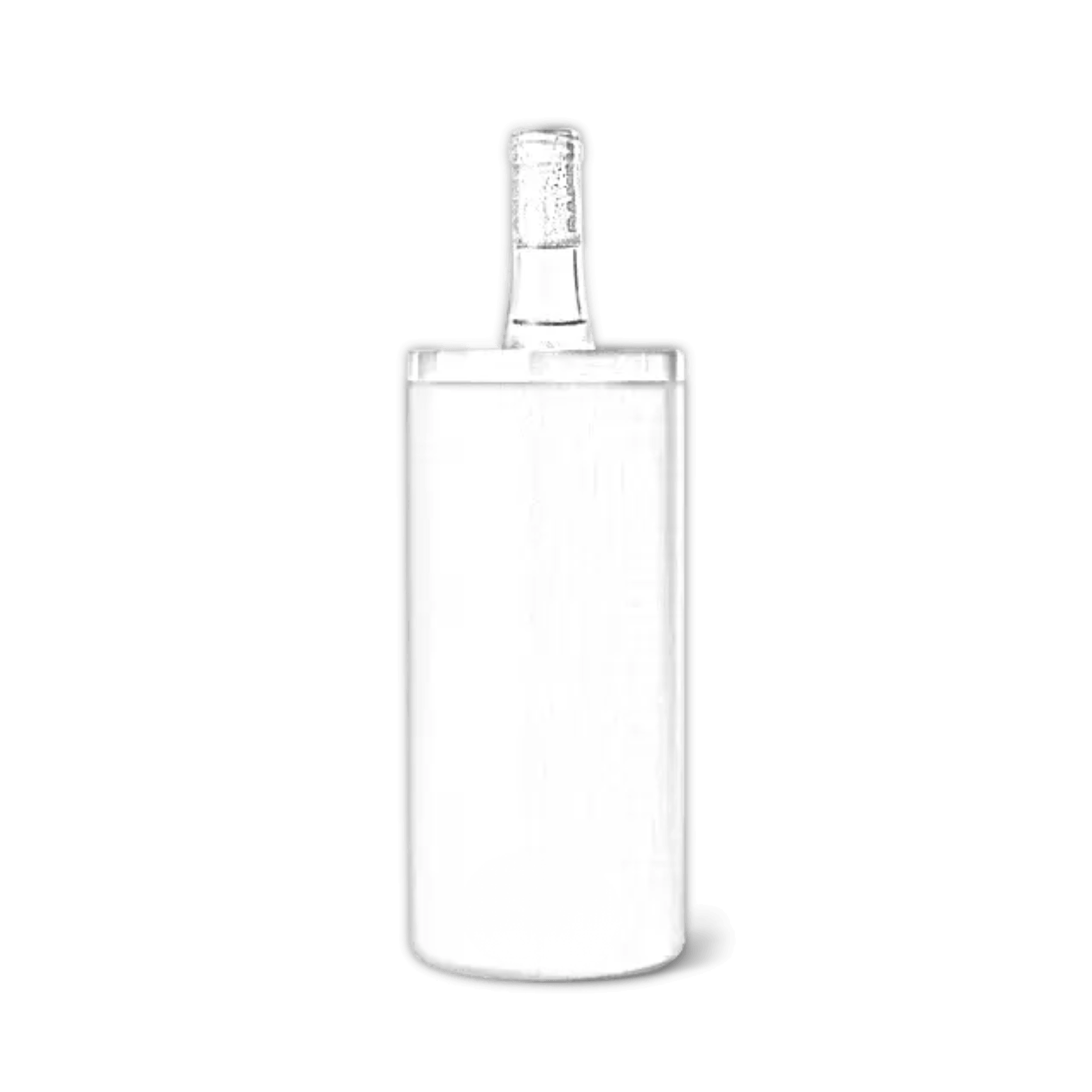 Customisable navy YETI RAMBLER wine bottle chiller with laser-engraved ETCH branding, sturdy design for keeping wine cool.