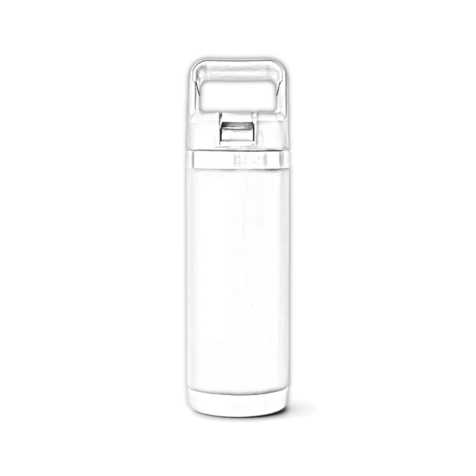 Customisable 18 oz YETI Rambler straw bottle in rescue red with laser-etched design, made by YETI for durable hydration.