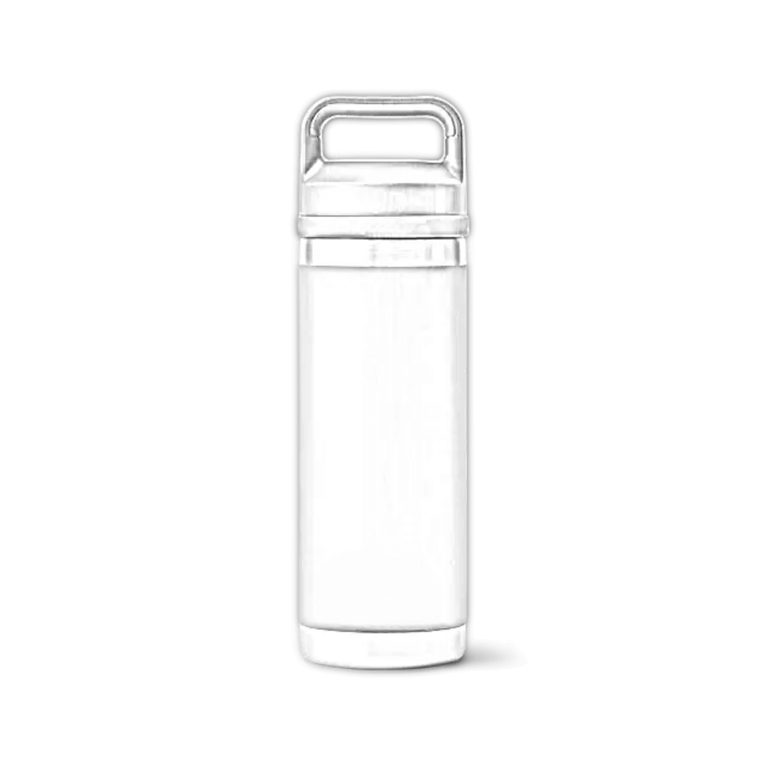 Customizable 18 oz YETI Rambler bottle with chug lid in sea foam, featuring laser engraving for personalization.