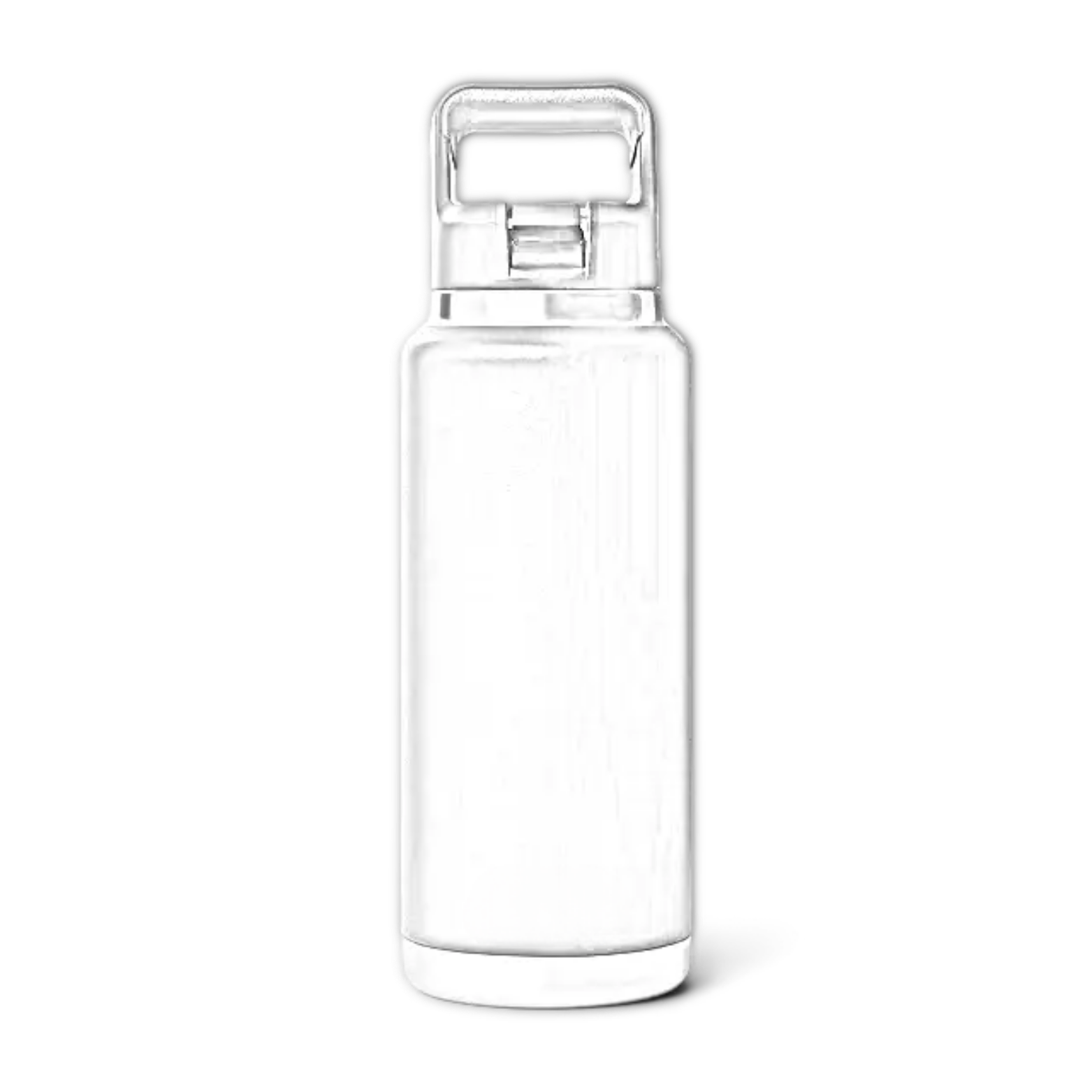 Laser-engraved BYO YETI® shipping option label by ETCH Laser Engraving on a white background.