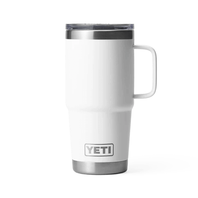 Minimalistic and sturdy white YETI cup, perfect for day trips.